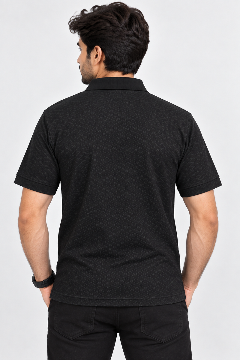 Men’s Premium four side lyicra Polo Shirt for men charcoal vo02