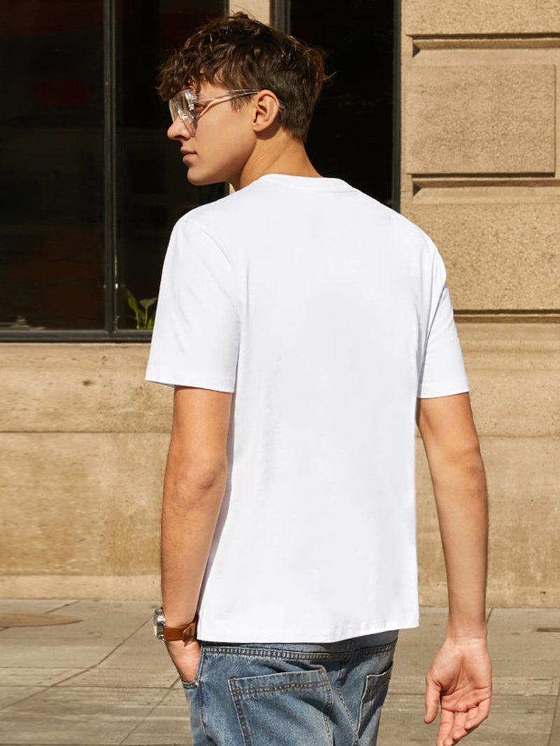 Louis Vicaci Summer T Shirt For Men-White-BR616