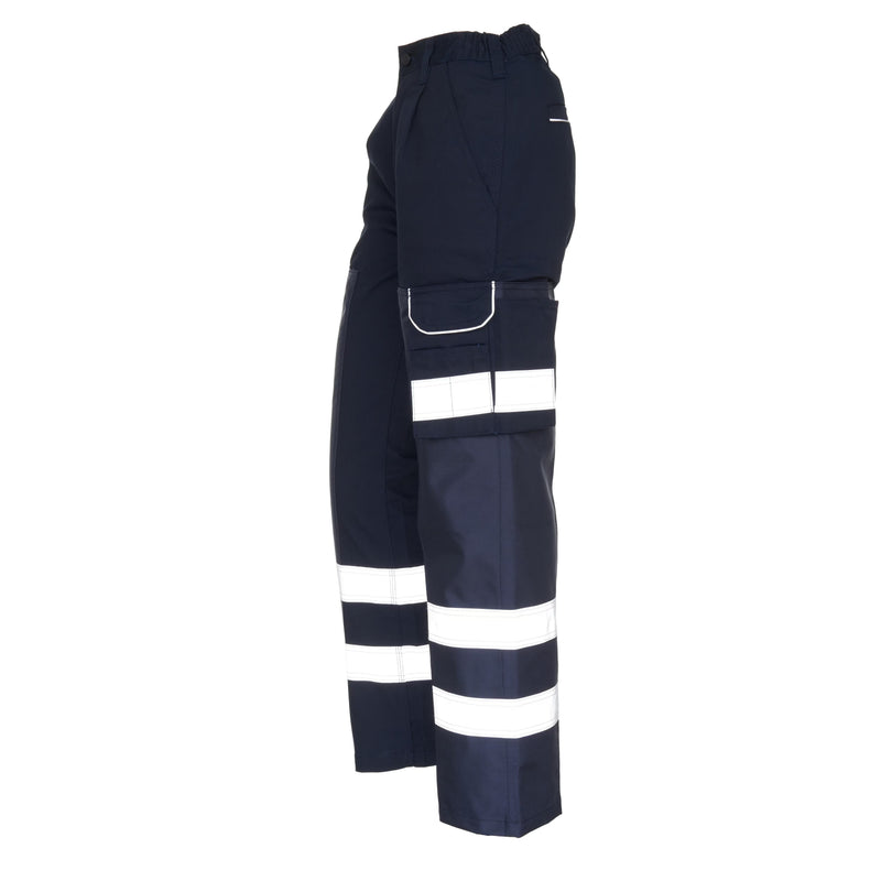 Dark Navy Cargo Trouser For Men With Reflectors-BE7447