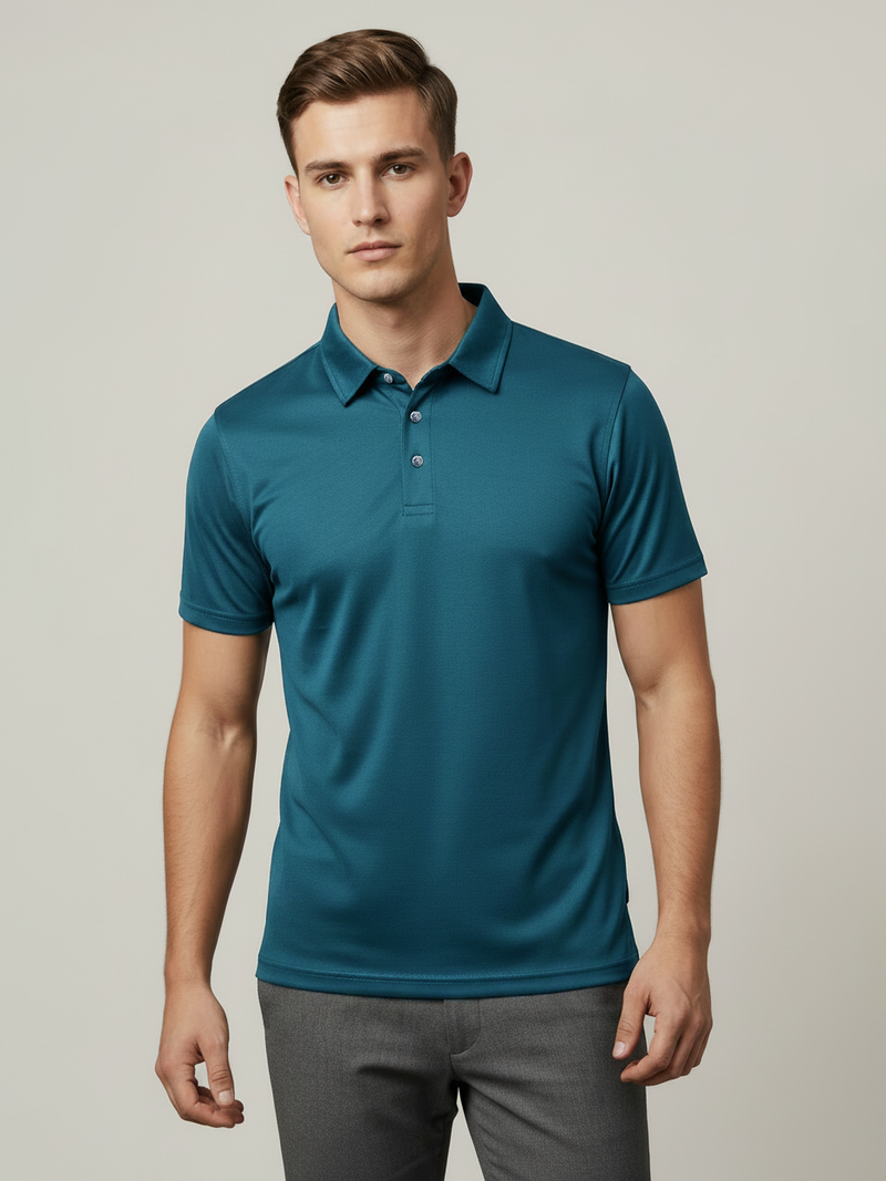 Stylish Spandex Dry Polo Shirt For Men-Zinc-BE2163