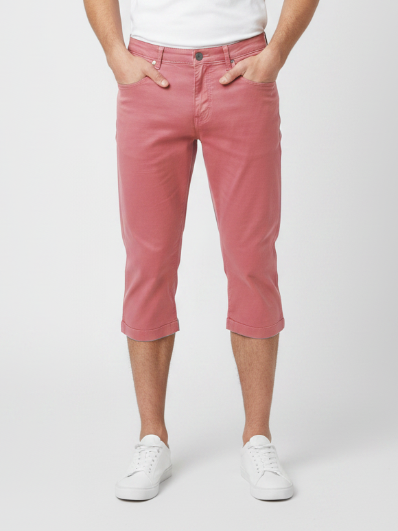 Stylish Cotton 3 Quarter Short For Men-Pink-BE4677