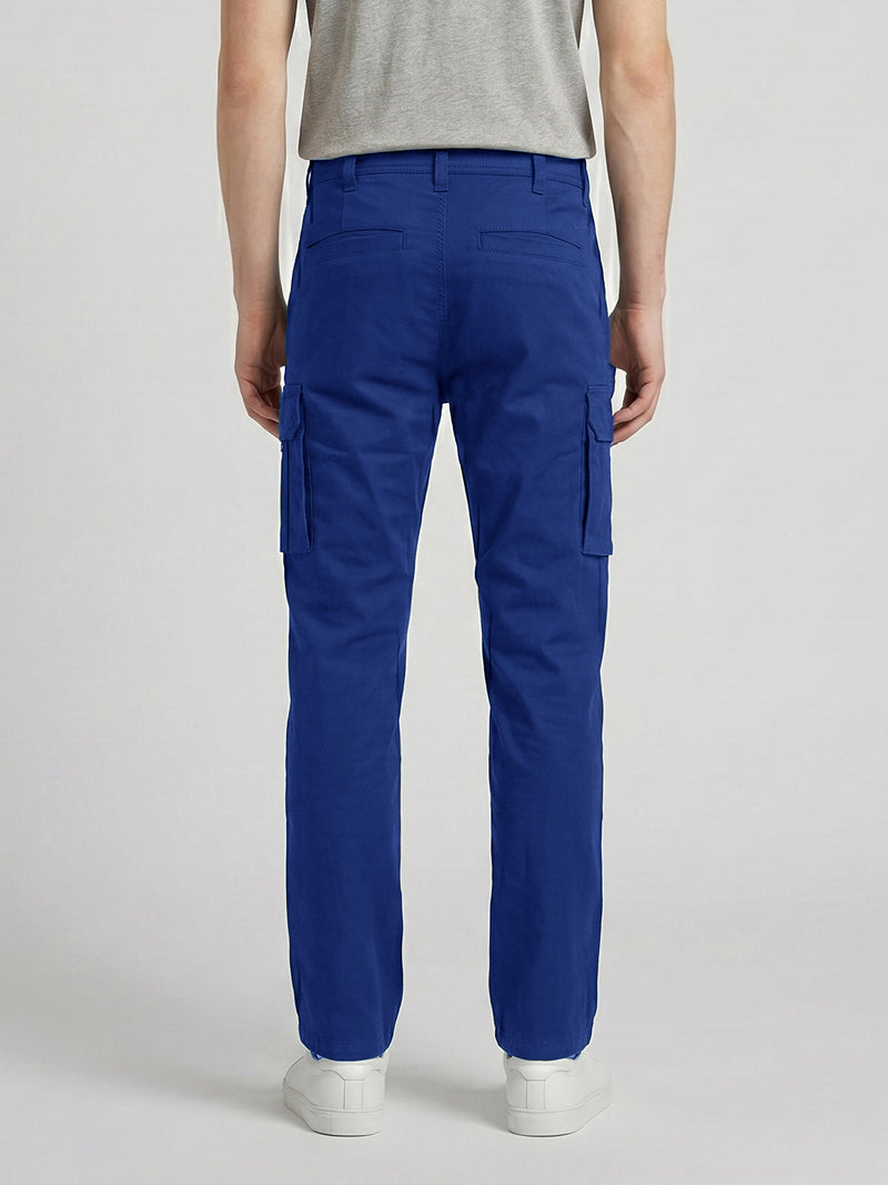 Royal Blue Cargo Trouser For Men-BE0469