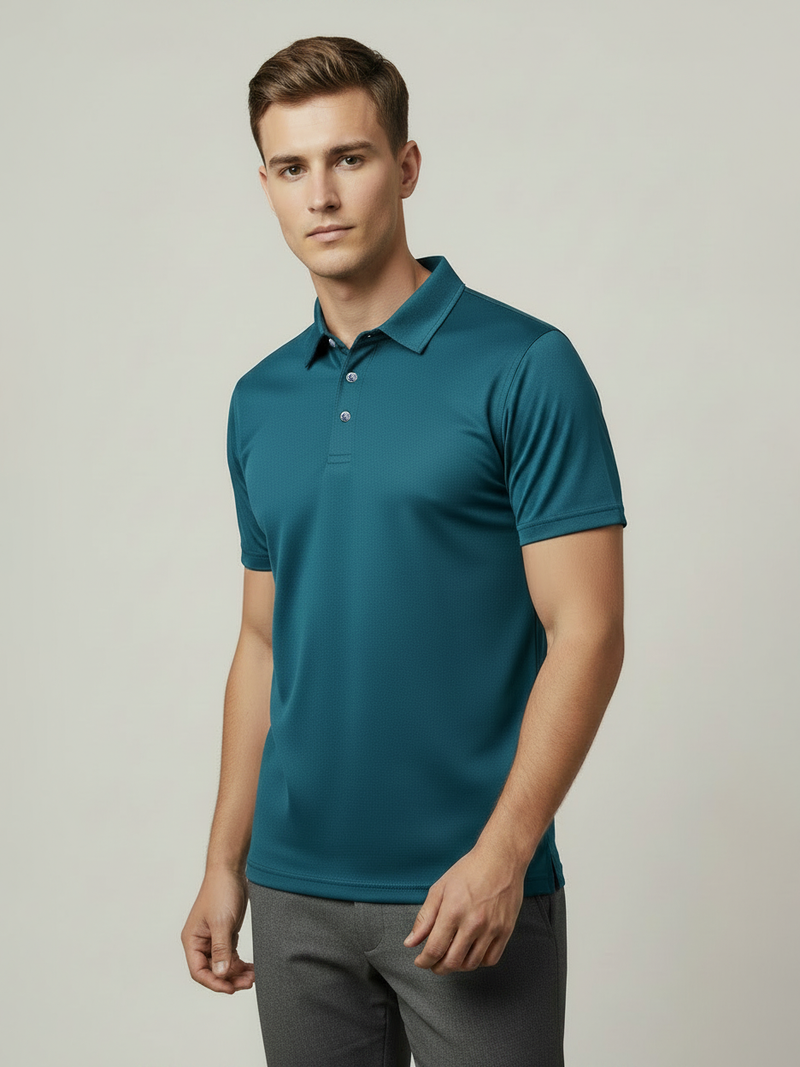 Stylish Spandex Dry Polo Shirt For Men-Zinc-BE2163