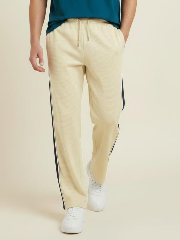 Stylish Regular Fit Summer Trouser For Men-Cream-NST40