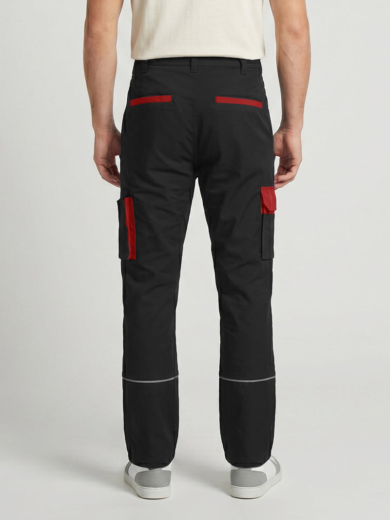 Black Cargo Trouser For Men-BE5336