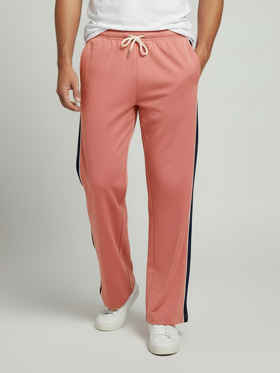 Stylish Regular Fit Single Jersey Summer Trouser For Men-Peach-NST10