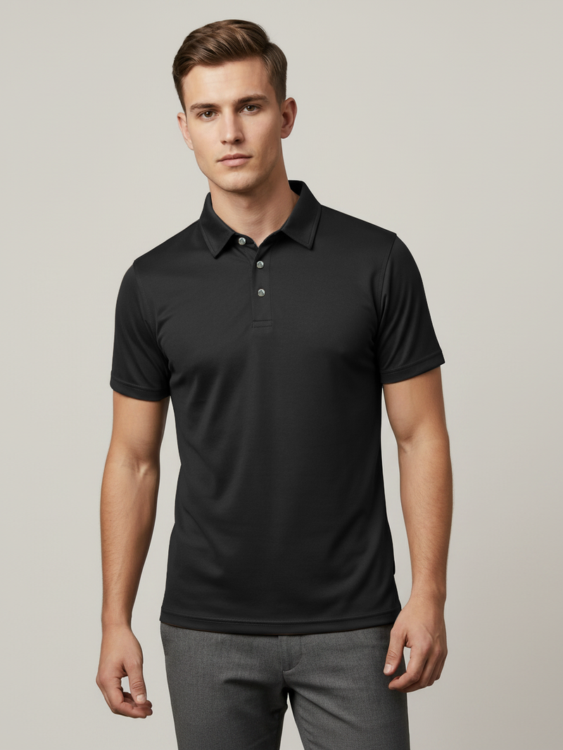 Rawgear Summer Dry Fit Polo Shirt For Men-Black-BE2444