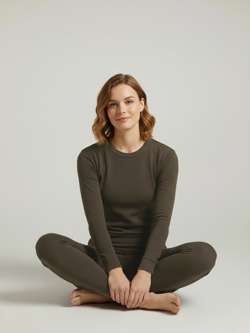 VZV Warmer Suit For Women-Dark Brown-VZV10