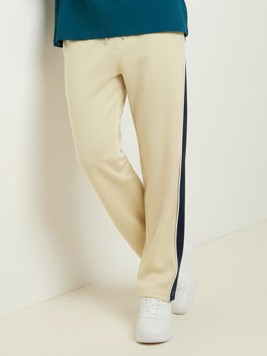 Stylish Regular Fit Summer Trouser For Men-Cream-NST40