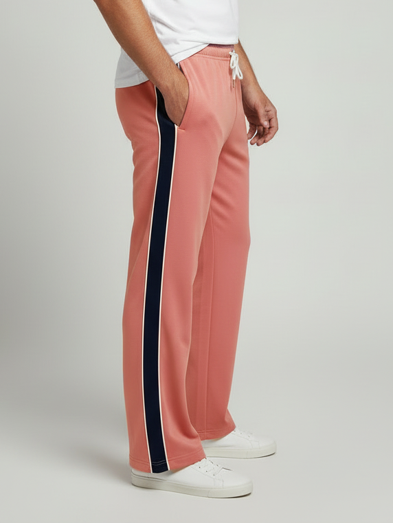 Stylish Regular Fit Single Jersey Summer Trouser For Men-Peach-NST10