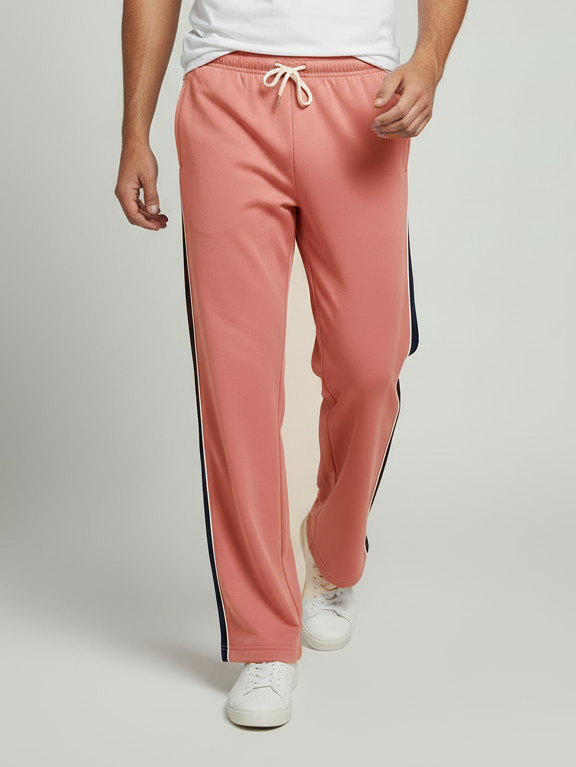 Stylish Regular Fit Single Jersey Summer Trouser For Men-Peach-NST10