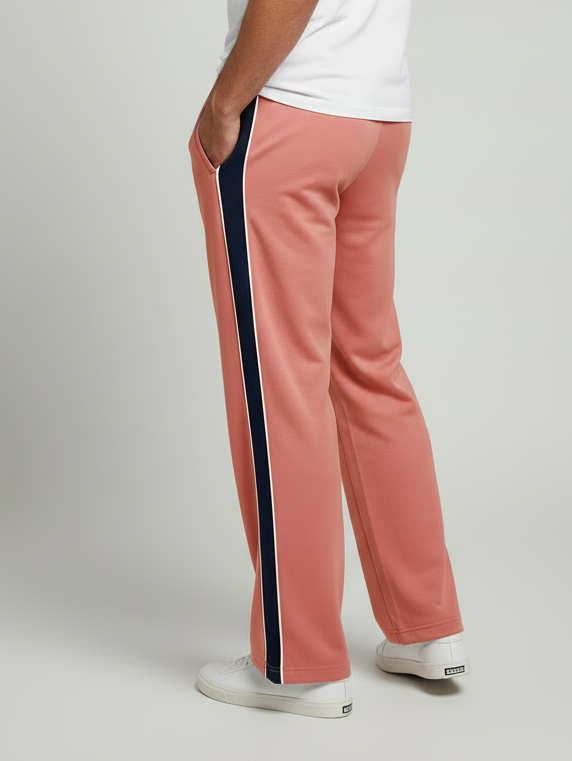 Stylish Regular Fit Single Jersey Summer Trouser For Men-Peach-NST10