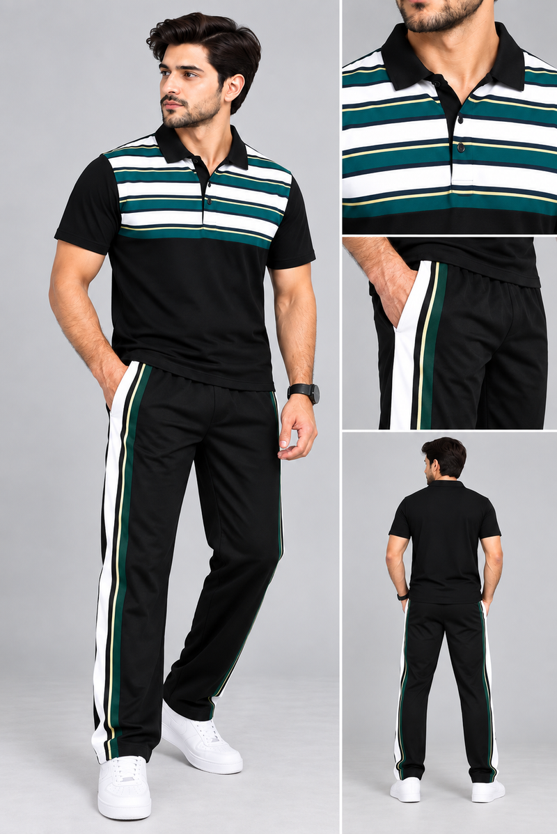Men’s Premium Striped Polo Shirt – rf02
