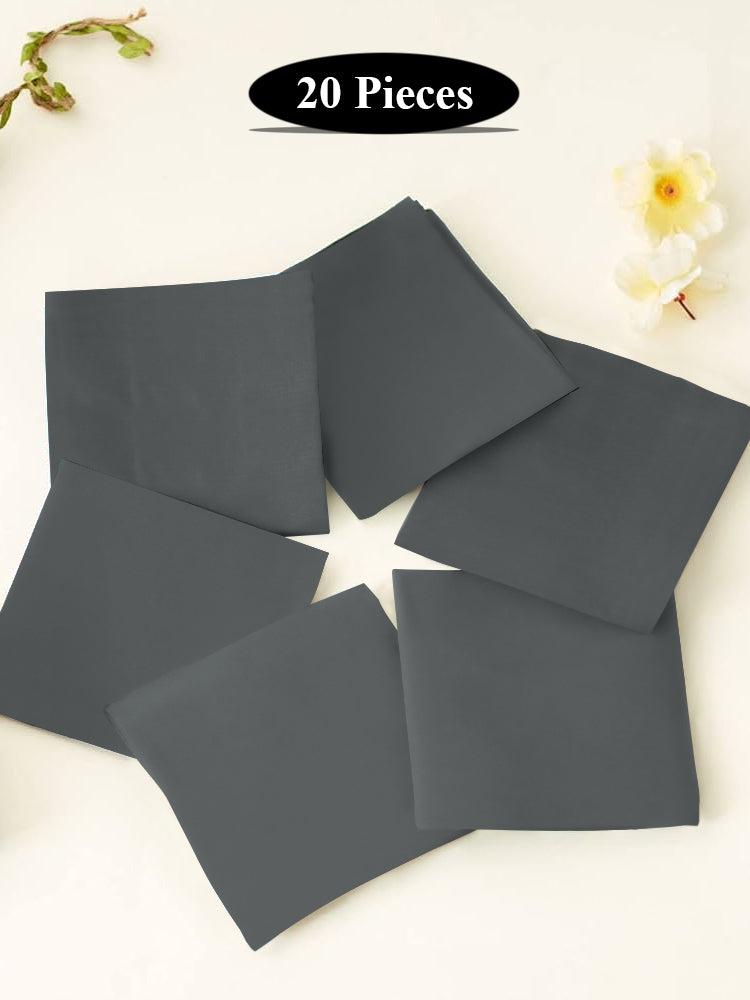 20 Pieces Cotton Fabric Handkerchief 22cmx22cm-BR15726
