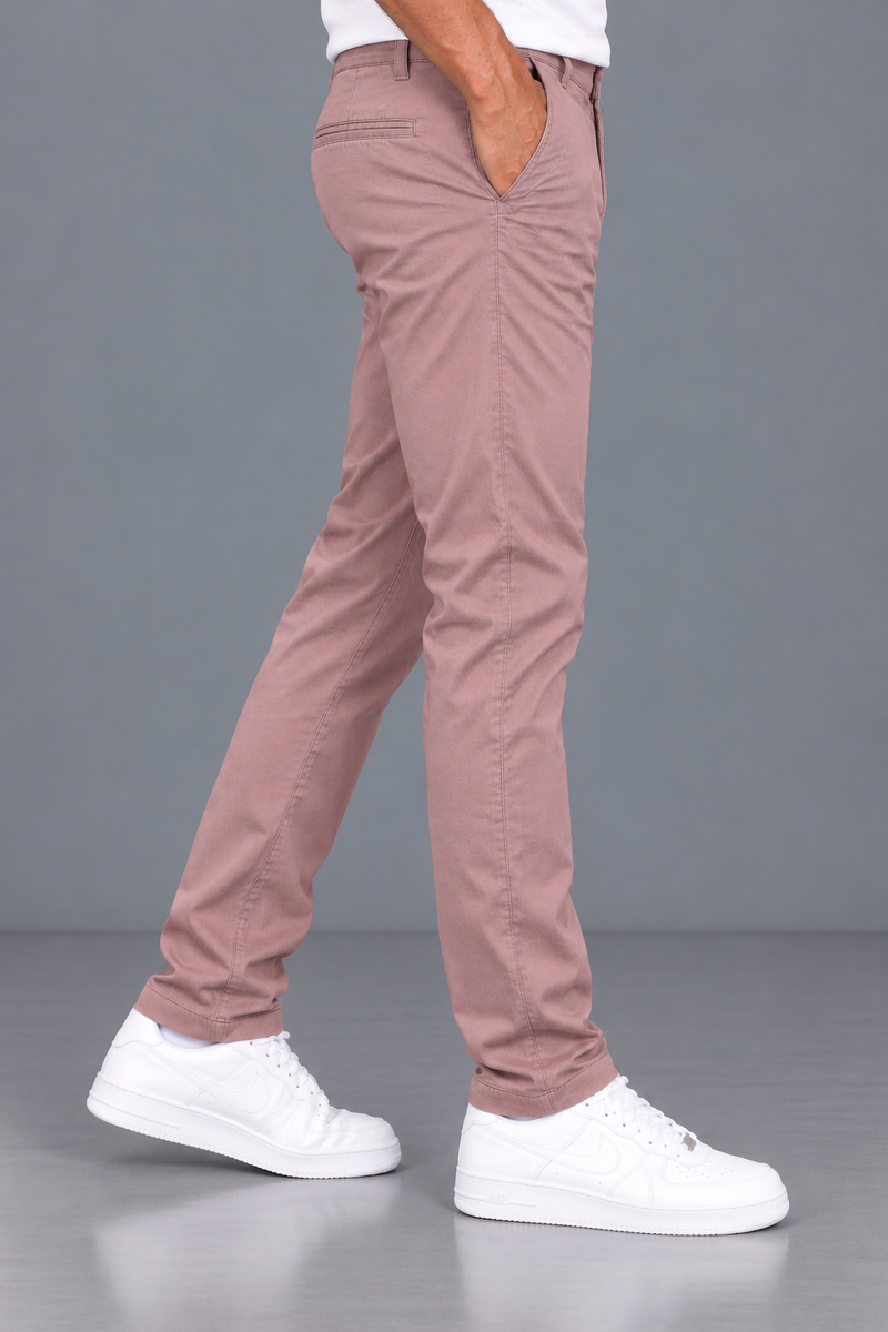 Men’s Slim Fit Dress Pants – Dusty Rose-Dusty Rose Pink-MU101