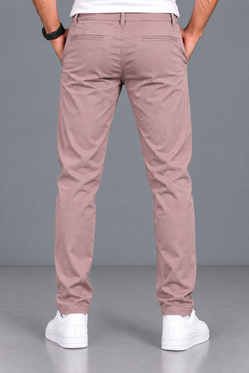 Men’s Slim Fit Dress Pants – Dusty Rose-Dusty Rose Pink-MU101