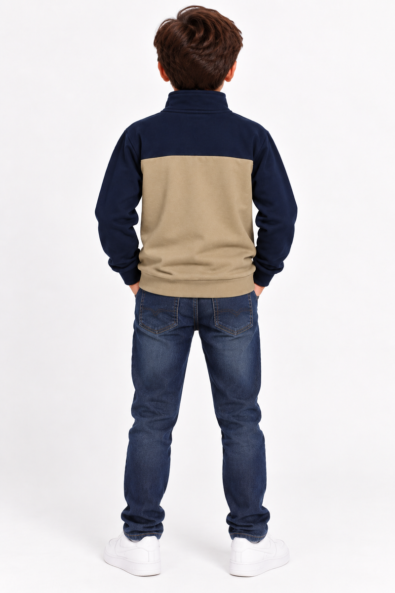 Stylish Half Zip Mock Neck Shirt mn135