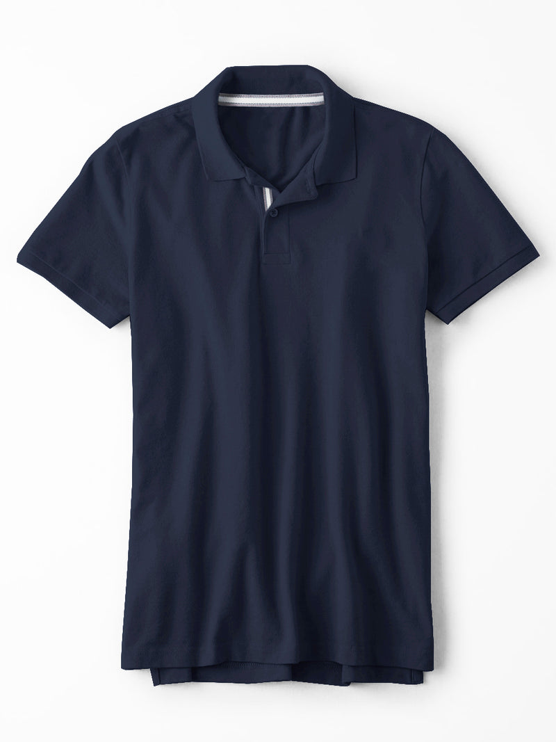 Nxt Single Jersey Half Sleeve Polo For Men-Navy-RT797