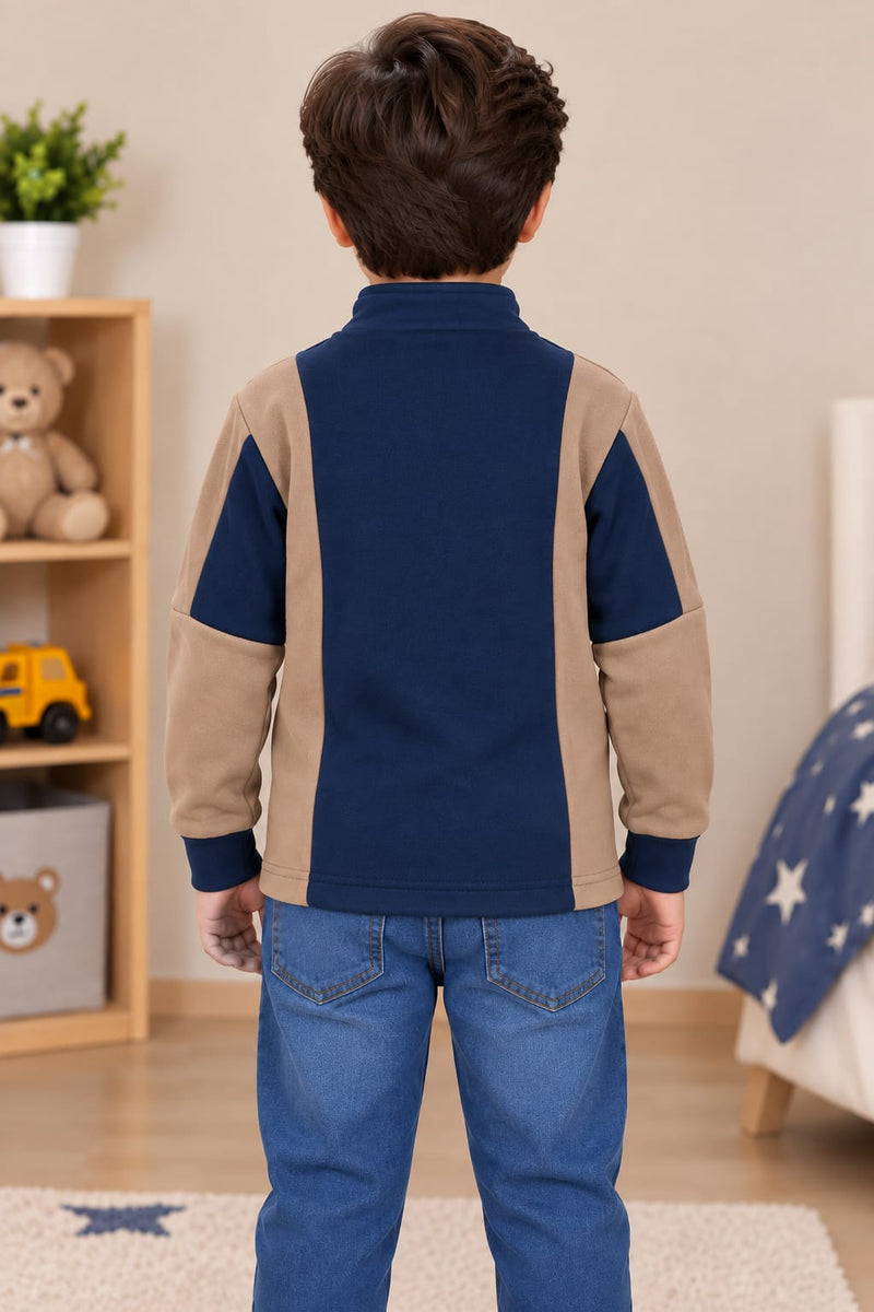 Stylish Half Zip Mock Neck Shirt mn134