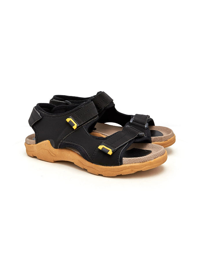Men Boxtun Premium Soft Sole Sandals-Black-BE0366