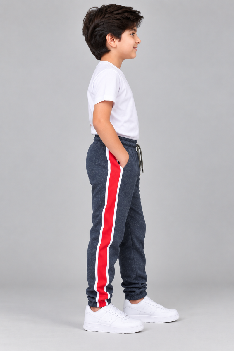 Premium Jogger Both Trouser For Kids-Dark Charcoal Grey- MU21