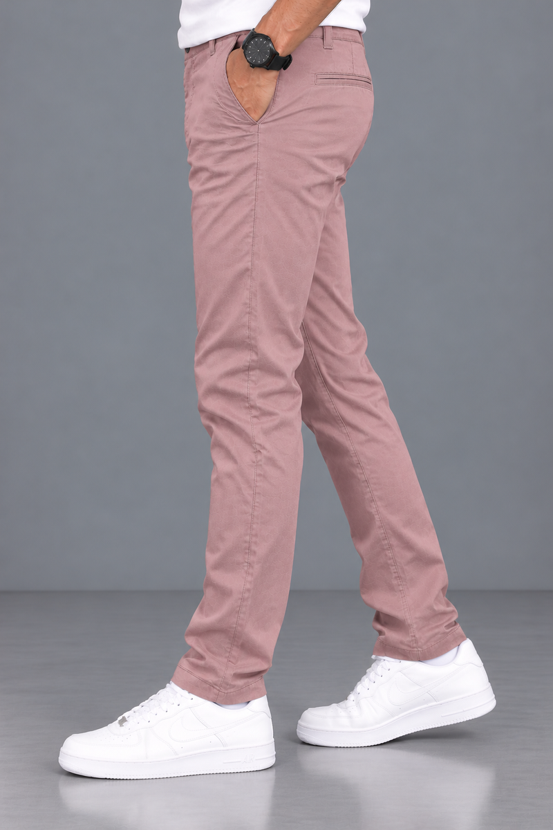 Men’s Slim Fit Dress Pants – Dusty Rose-Dusty Rose Pink-MU101