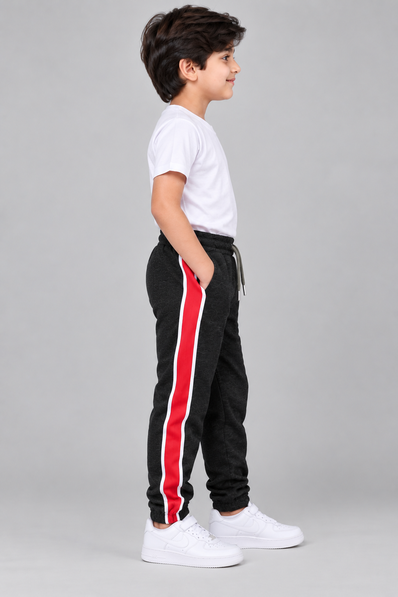 Premium Jogger Both Trouser For Kids-Charcoal Black- MU20