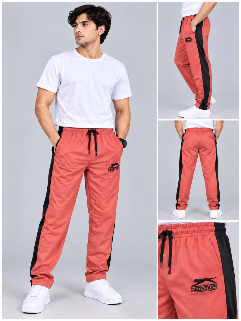 Men’s light pink & Black Regular Fit Track Pants – Stylish Sports Trousers mrb02