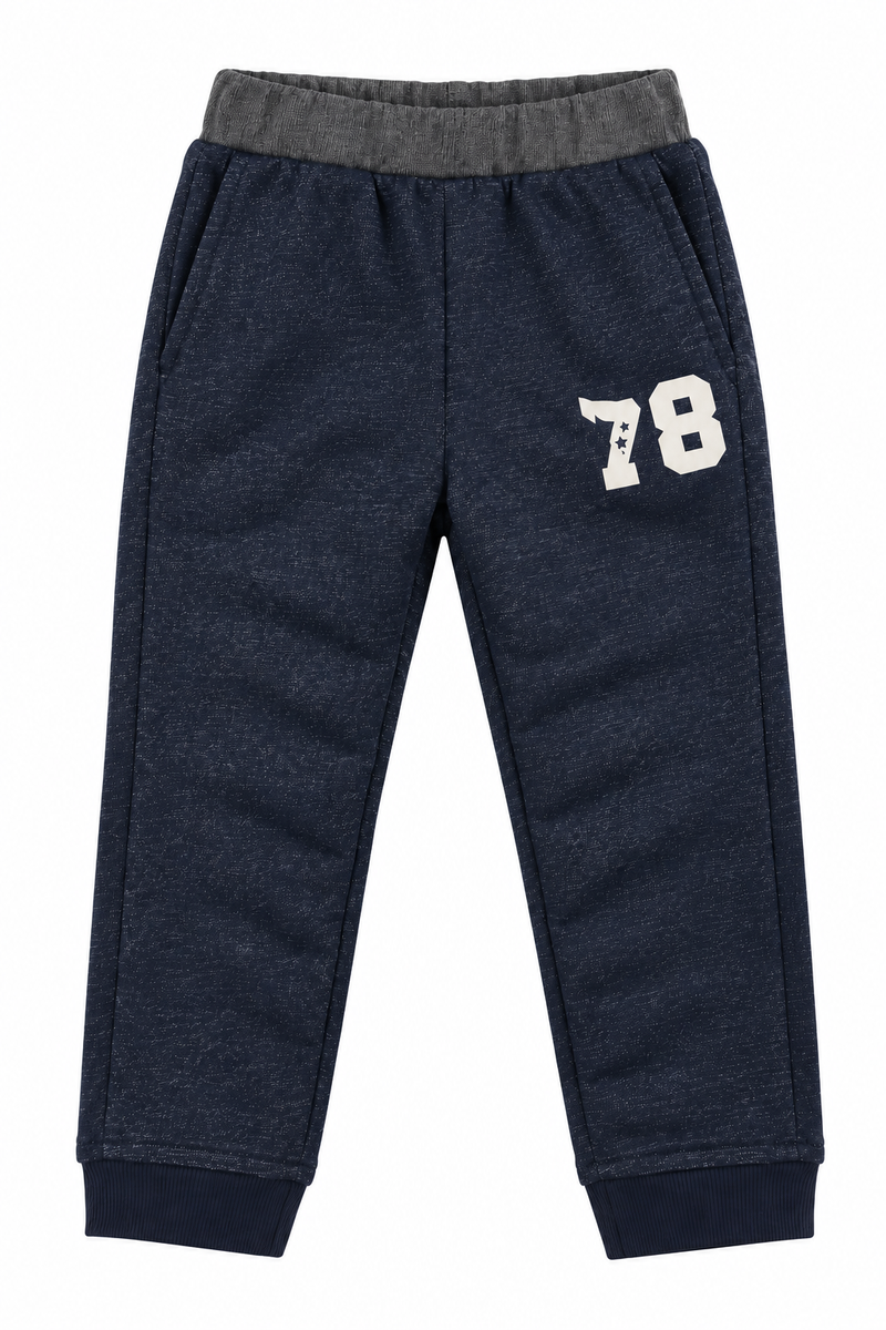 Kids 78 Graphic Navy Jogger Trouser-Navy Blue-MU55