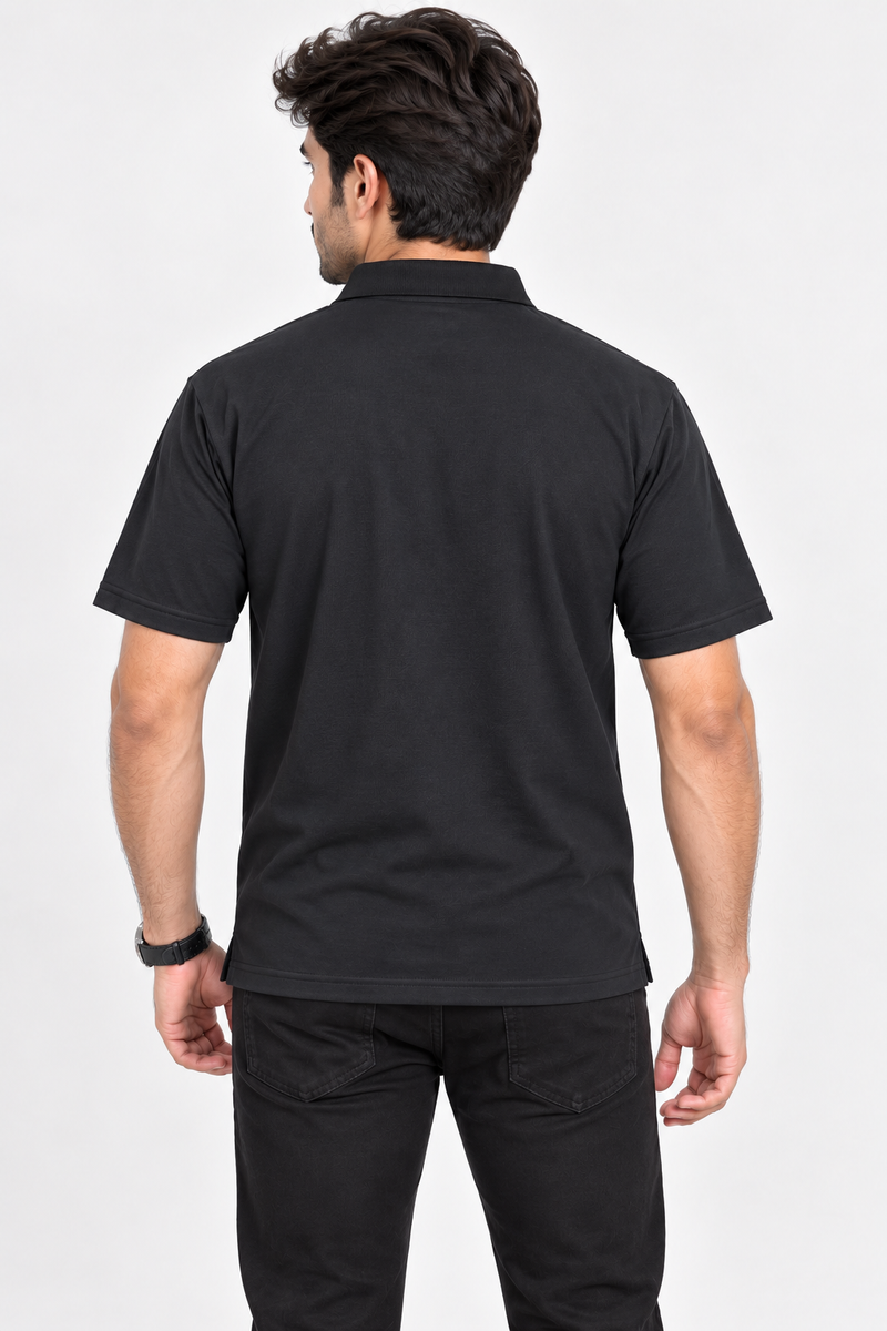Men’s Premium four side lyicra Polo Shirt for men charcoal vo01