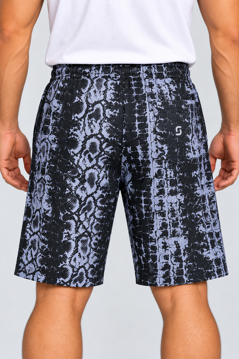 Next Summer Single Jersey Short For Men-Allover Pink Leaf Print-SP8295