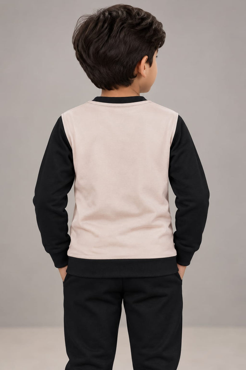 Kid's long sleeve spandex tee-pink with black T-shirt  kls50