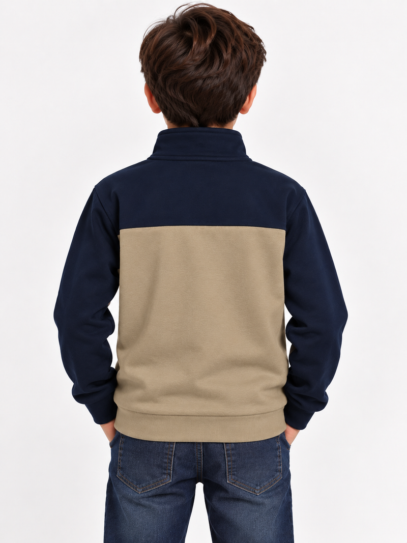 Stylish Half Zip Mock Neck Shirt mn135
