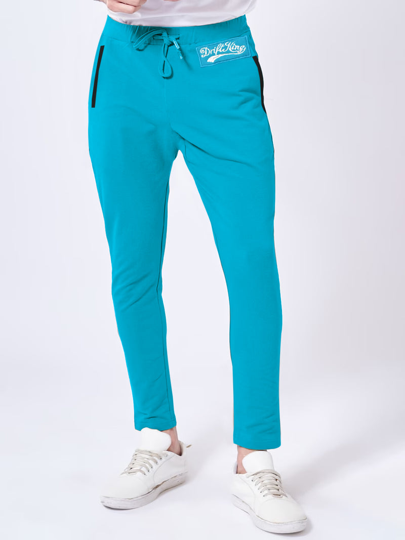 Drift King Regular Fit Heavy Fleece Jogger Trouser For Men-Cyan-BR1105