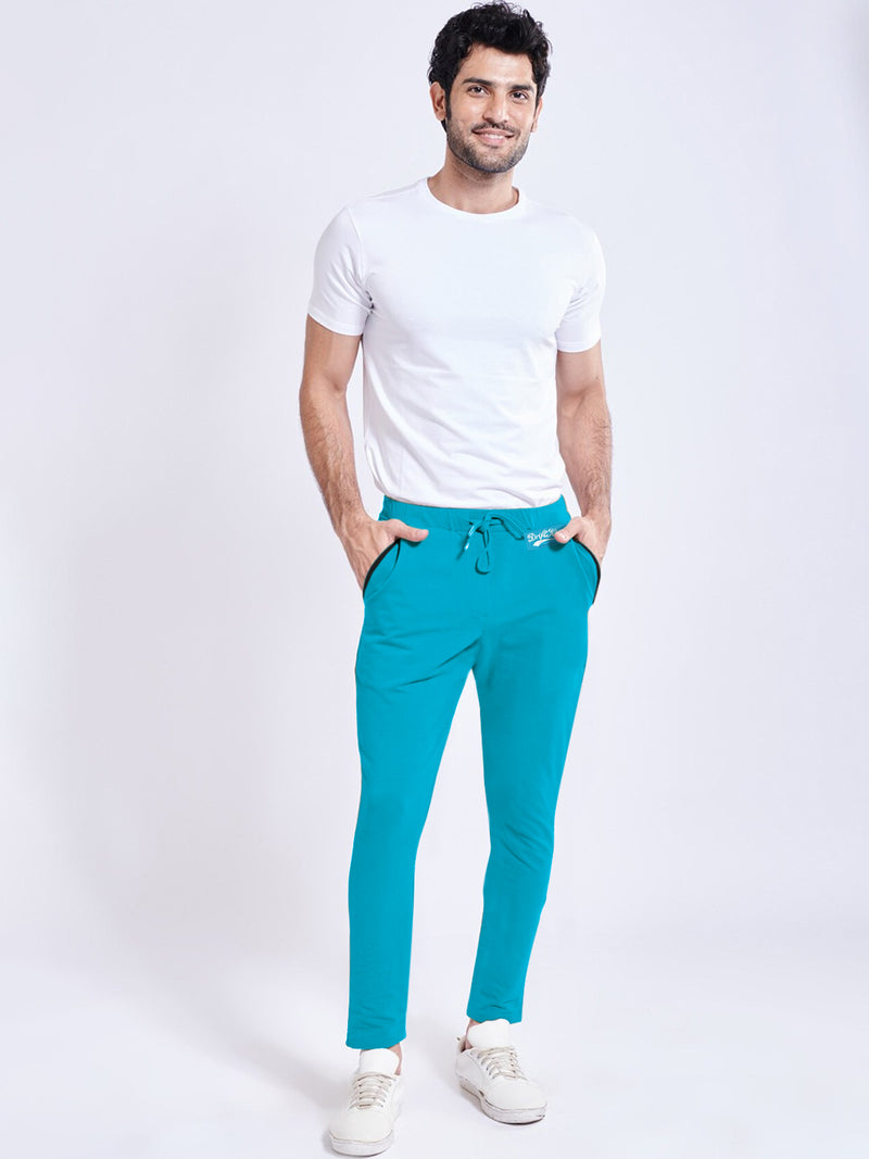Drift King Regular Fit Heavy Fleece Jogger Trouser For Men-Cyan-BR1105