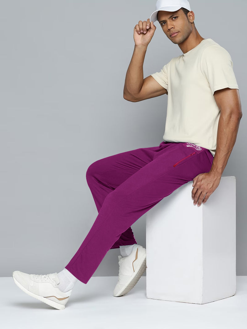 Drift King Regular Fit Heavy Fleece Jogger Trouser For Men-Dark Magenta-BR1108
