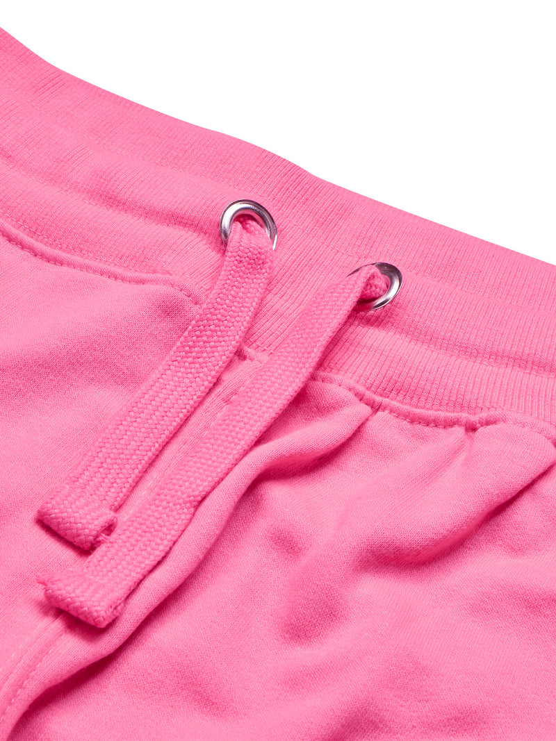 16Sixty Fleece Zipper Tracksuit For Women-Pink with White Panels-BE2141/BR14254