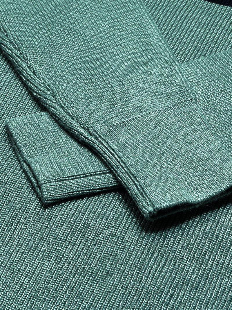 Louis Vicaci Full Sleeve Wool Sweater For Men-Slate Green-BR1038