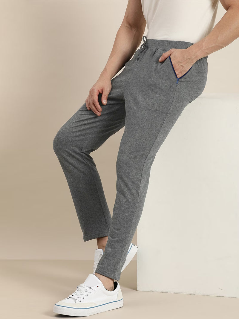 Drift King Regular Fit Heavy Fleece Jogger Trouser For Men-Charcoal Melange-BR1104