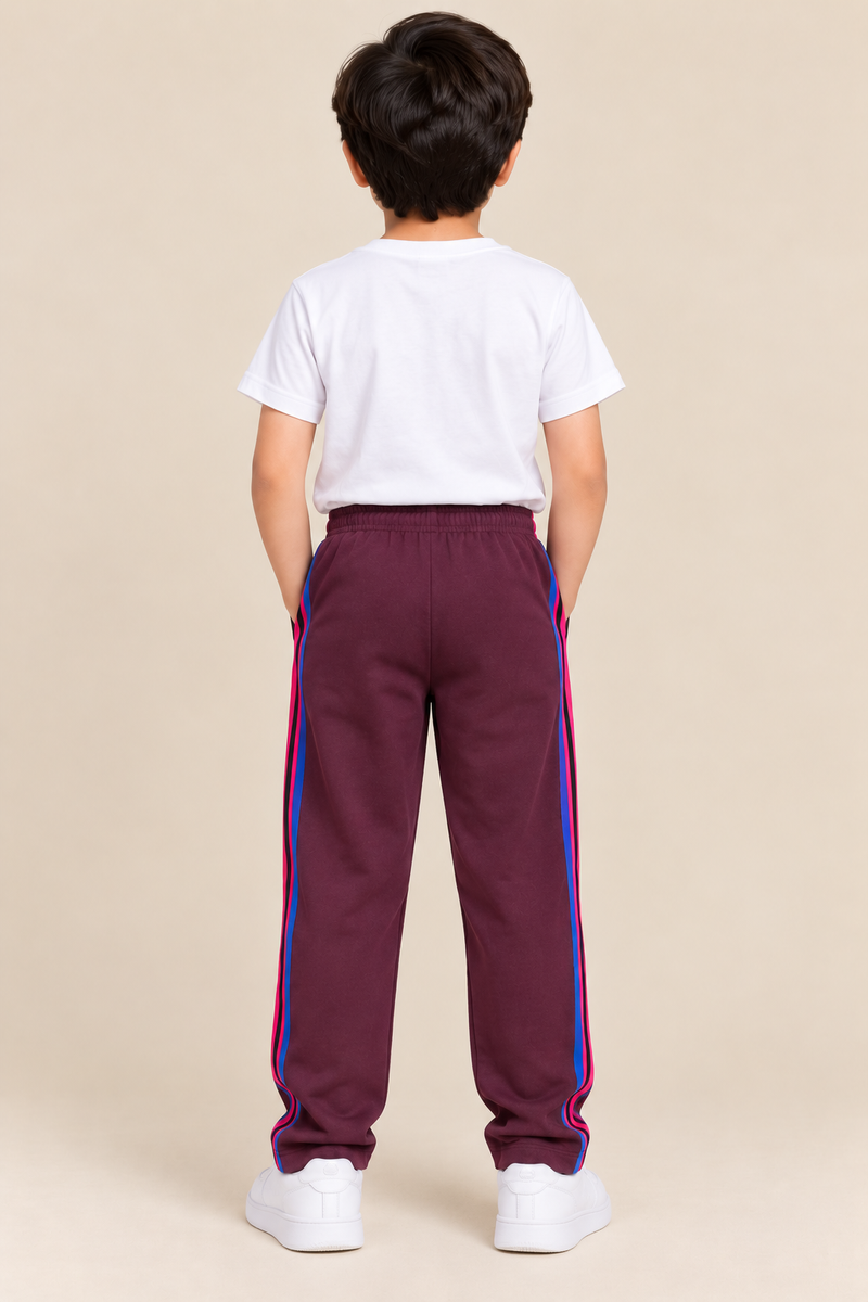 Premium Jogger Both Trouser For Kids- Wine Burgundy- MU10