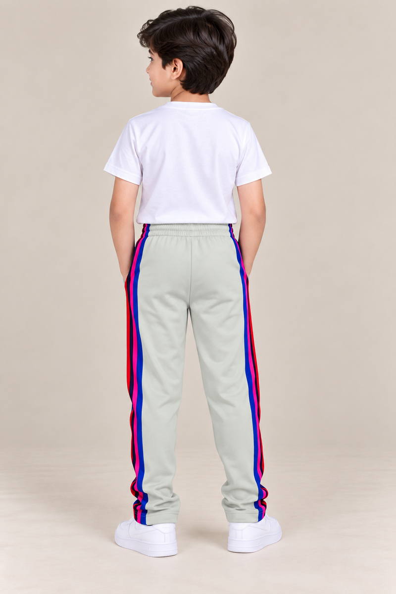 Premium Jogger Both Trouser For Kids- Pearl Grey - MU05