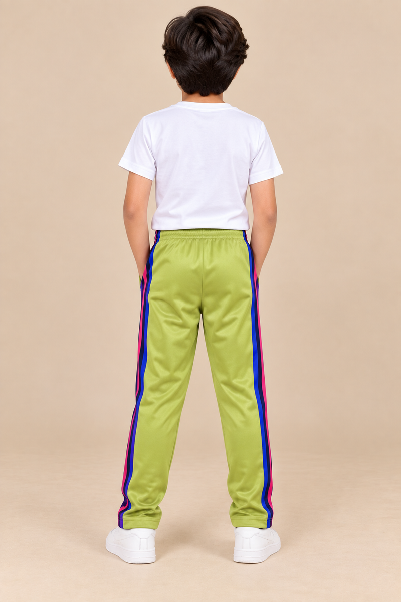 Premium Jogger Both Trouser For Kids- Lime Green - MU04