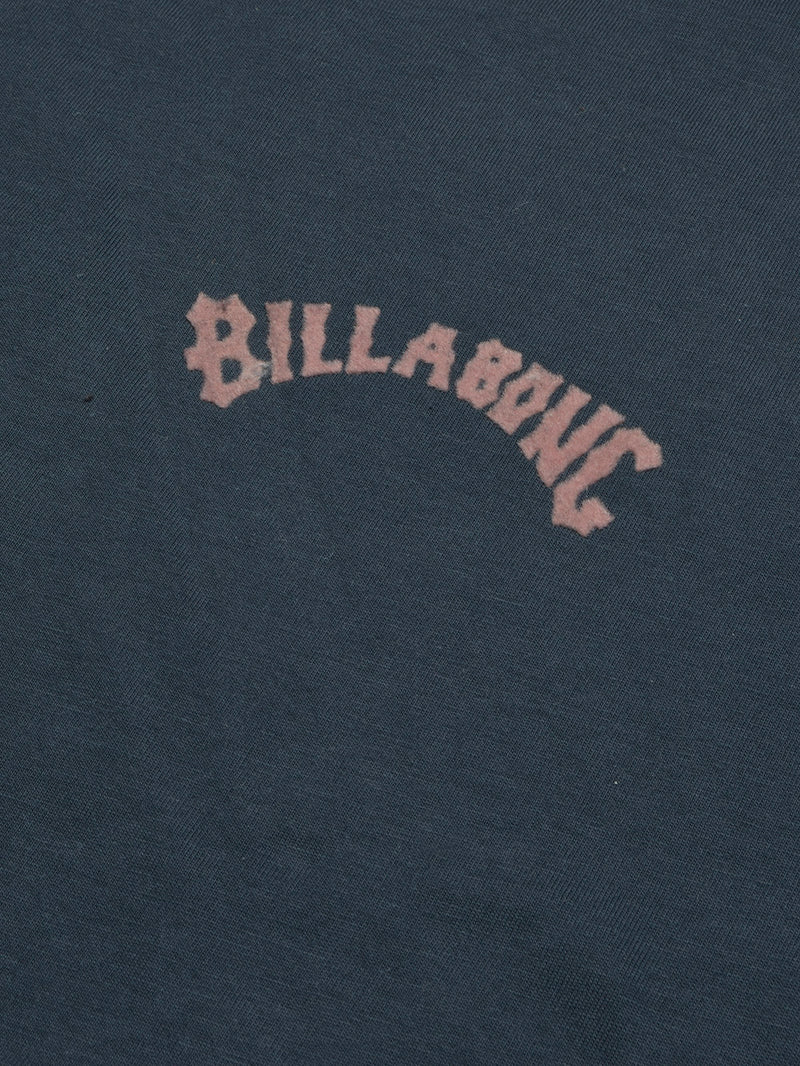Bilabong Single Jersey Crew Neck Tee Shirt For Men-Navy with Print-BR13269