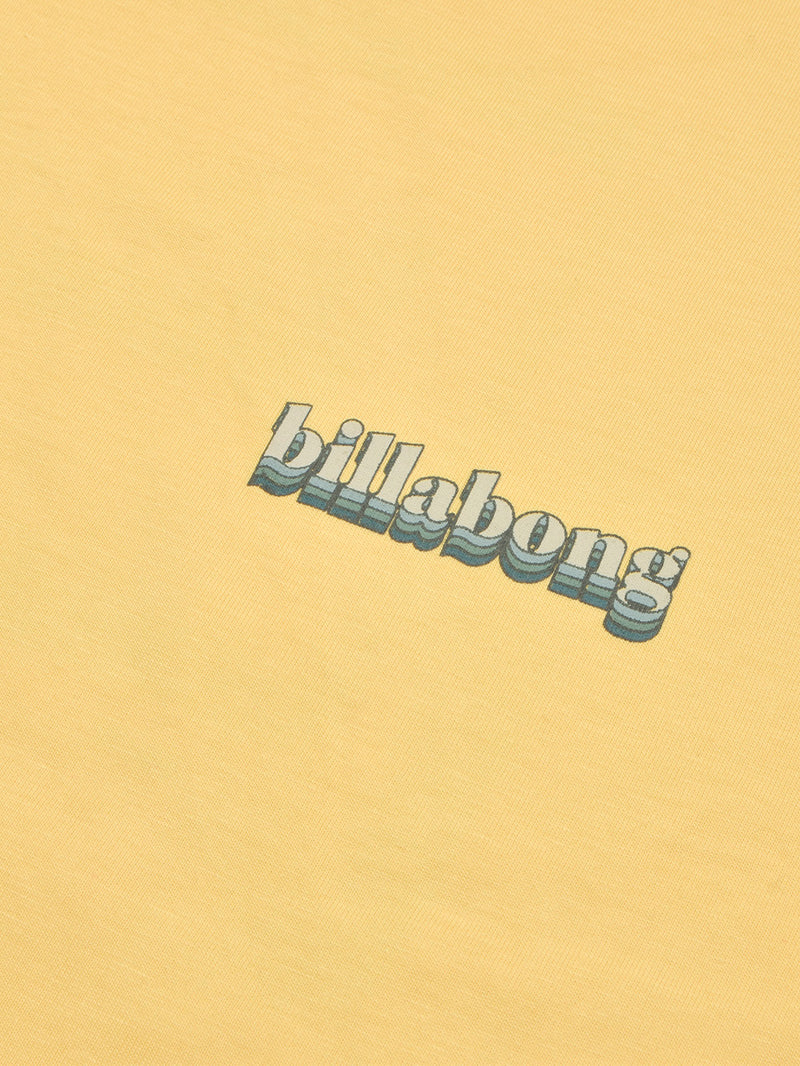 Bilabong Single Jersey Crew Neck Tee Shirt For Men-Yellow-BE13274