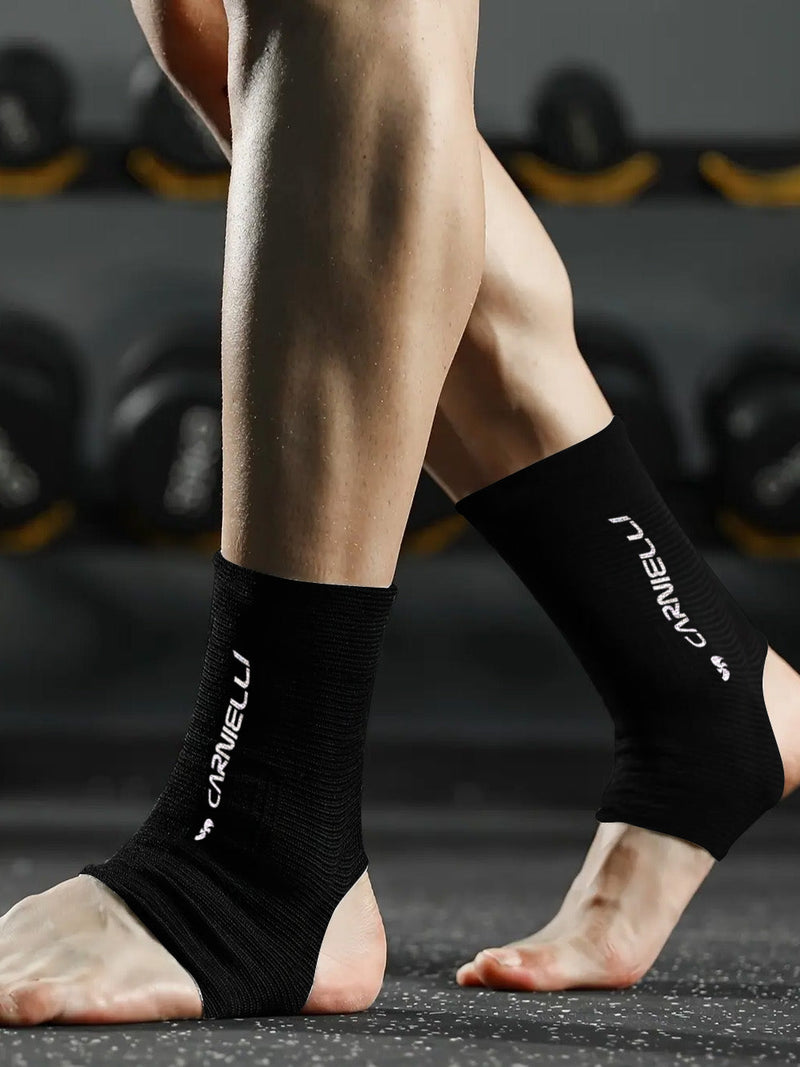 Carnielli Foot Elsatic Guards Pair-Black-LV485