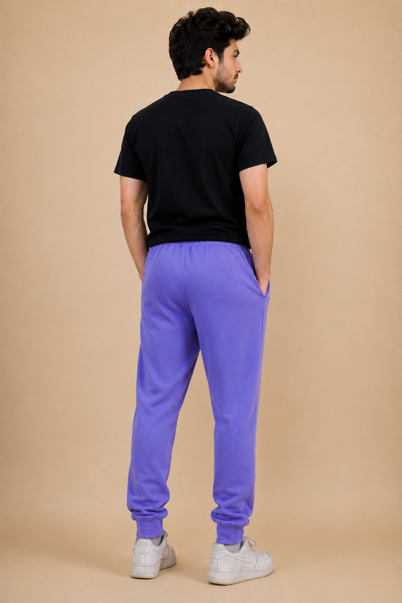 Men’s Premium Cotton Fleece Jogger Pants – Lavender gh56