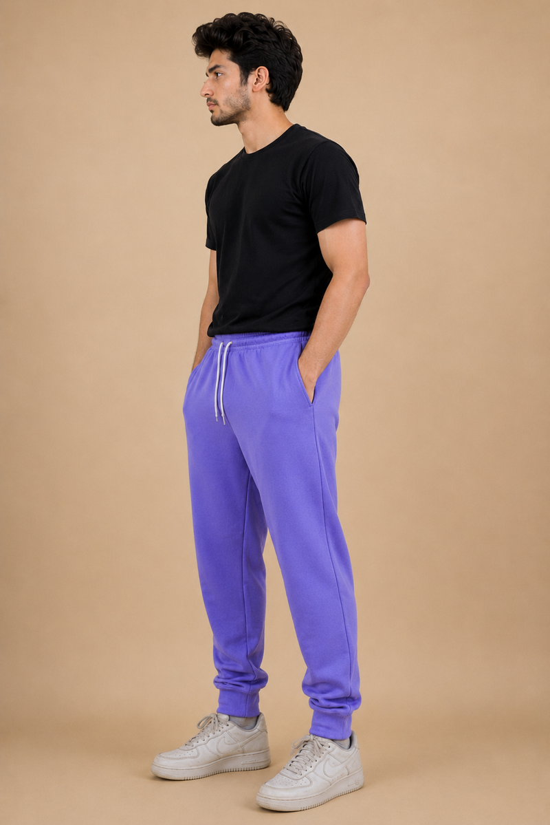 Men’s Premium Cotton Fleece Jogger Pants – Lavender gh56
