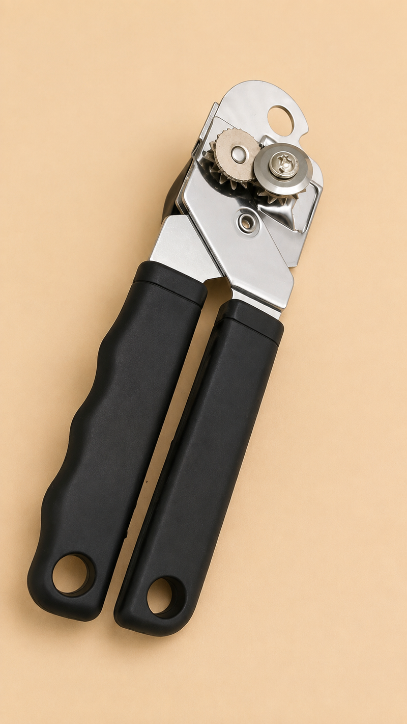 Heavy Duty Manual Can Opener with Comfortable Grip Handles  Description: