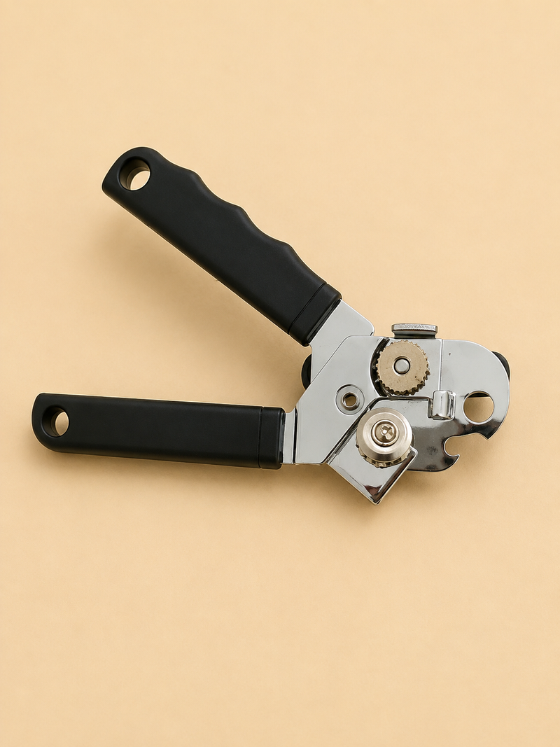 Heavy Duty Manual Can Opener with Comfortable Grip Handles  Description: