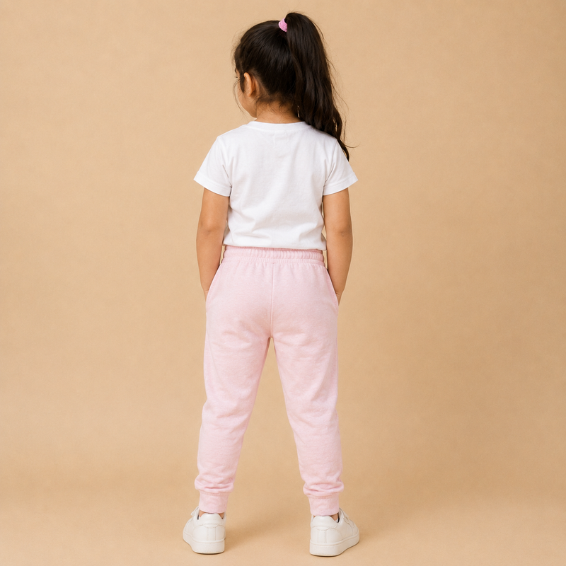 Kids Light Pink Jogger Pants – Soft & Comfortable Casual Trouser na165